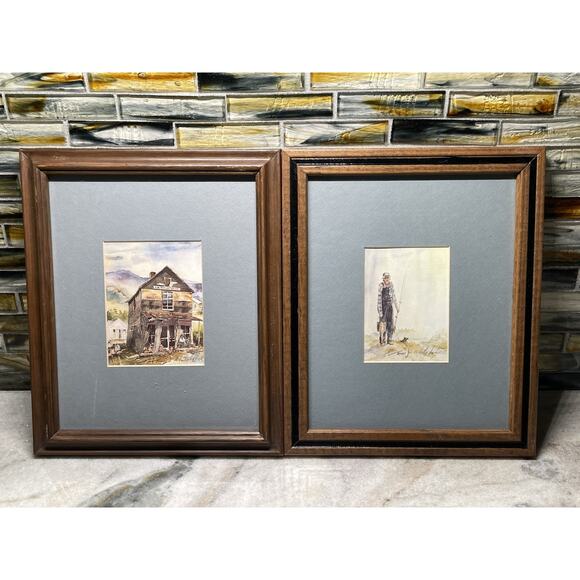 Two Framed And Matted Tom J Whitaker Print Prints Appalachian Artist - Picture 1 of 5